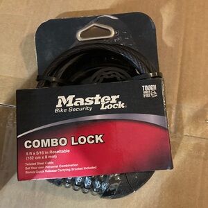 Master Lock Bike Security Combo Lock with Steel Cable Brand New 5 foot X 5/16